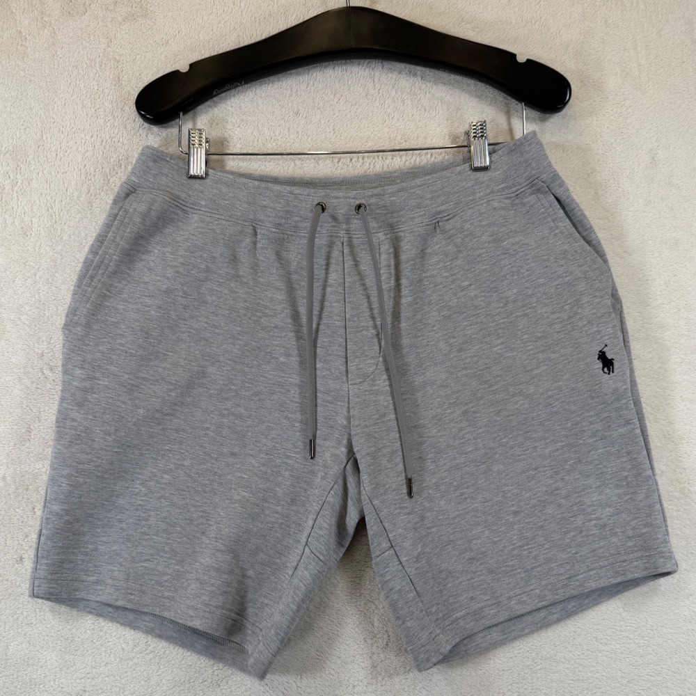 Polo Ralph Lauren Mens Gray Double-Knit Sweat Shorts Size Medium Pony Logo